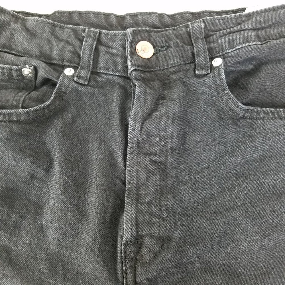Divided Jeans Womens 8 High Rise Straight Leg Button Fly Dark Wash Black Denim - Picture 8 of 14